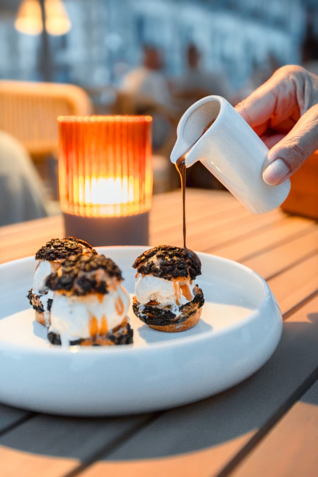 Les profiteroles au sarrasin · Restaurant L'Antiquaire, Vannes